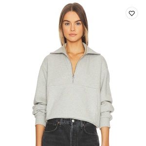 Varley Cyrus Half Zip Sweater in Sage Heather